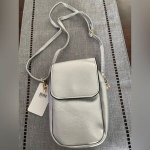 Chic Silver Crossbody Bag by Bon Voyage